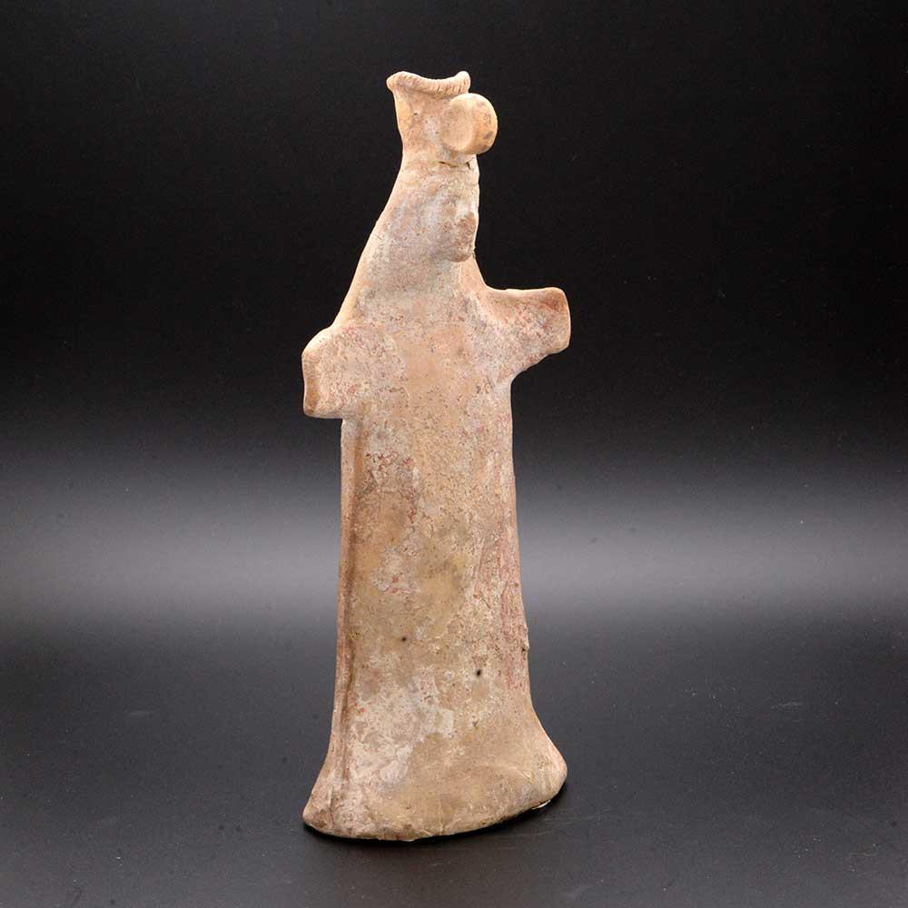 A Boeotian Terracotta Pappades Statuette, Archaic Period, ca. 6th century BCE