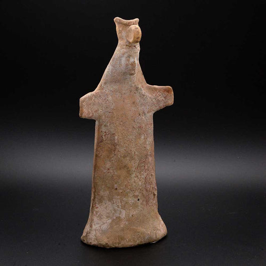 A Boeotian Terracotta Pappades Statuette, Archaic Period, ca. 6th century BCE