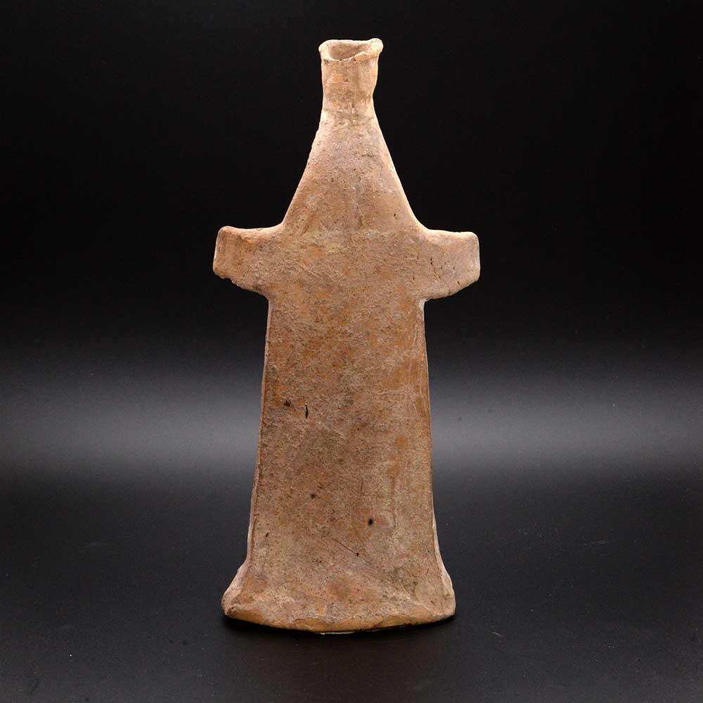 A Boeotian Terracotta Pappades Statuette, Archaic Period, ca. 6th century BCE