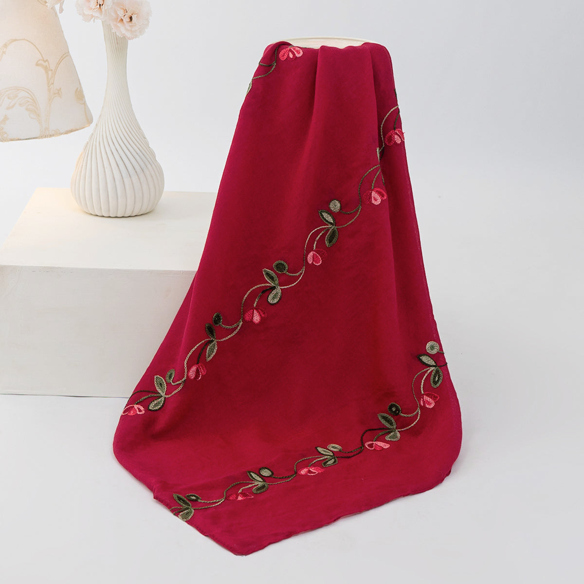 Gardenia Lawn Hijabs - Cherry