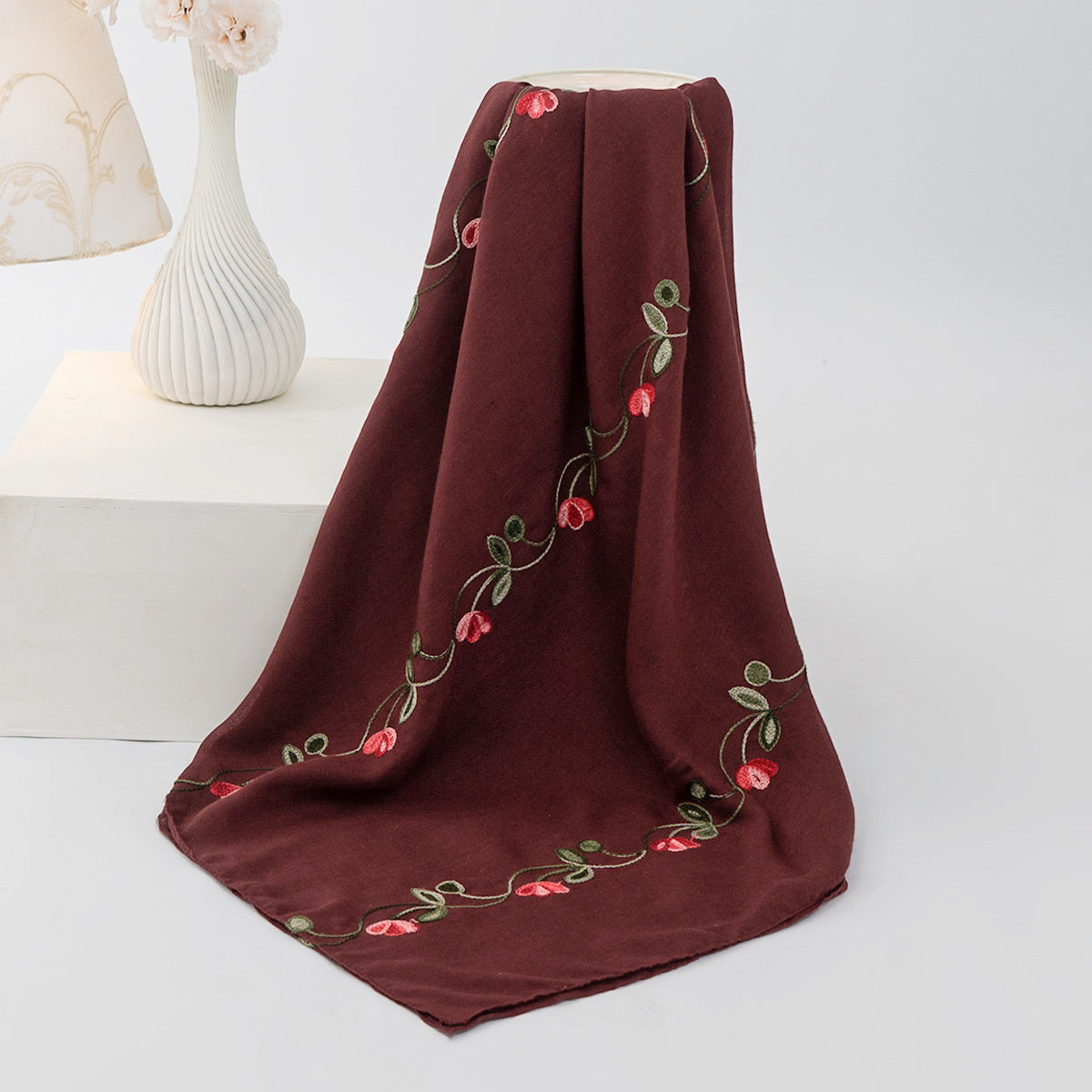 Gardenia Lawn Hijabs - Maroon