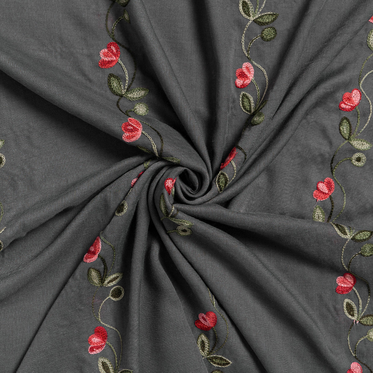 Gardenia Lawn Hijabs - Charcoal