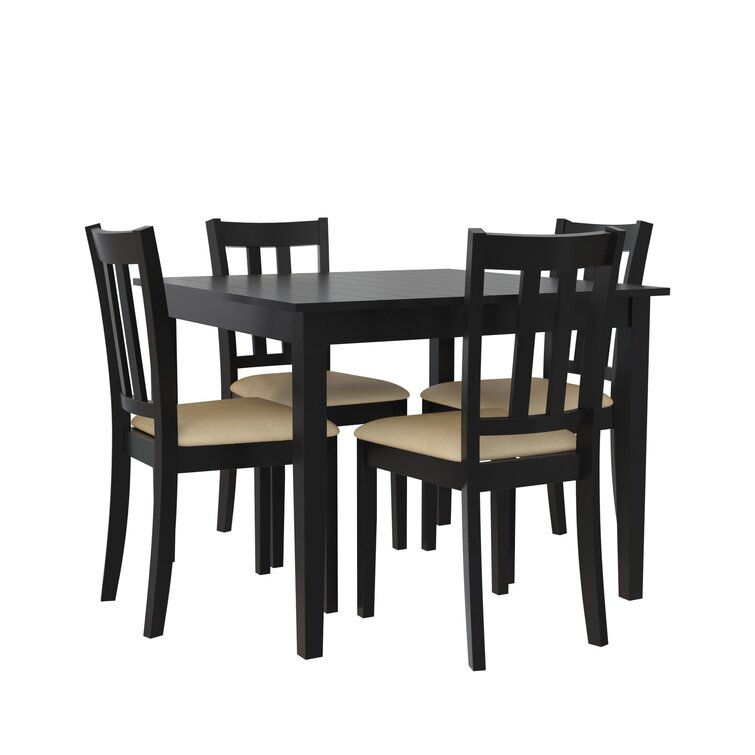 Espresso Gillies 4 - Person Dining Set