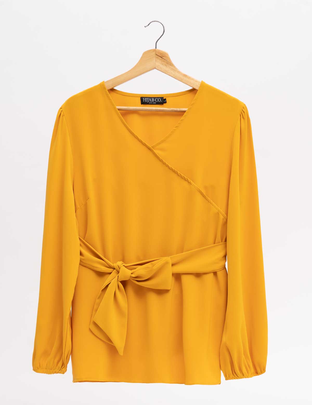 Cross Neck Tops - Yellow