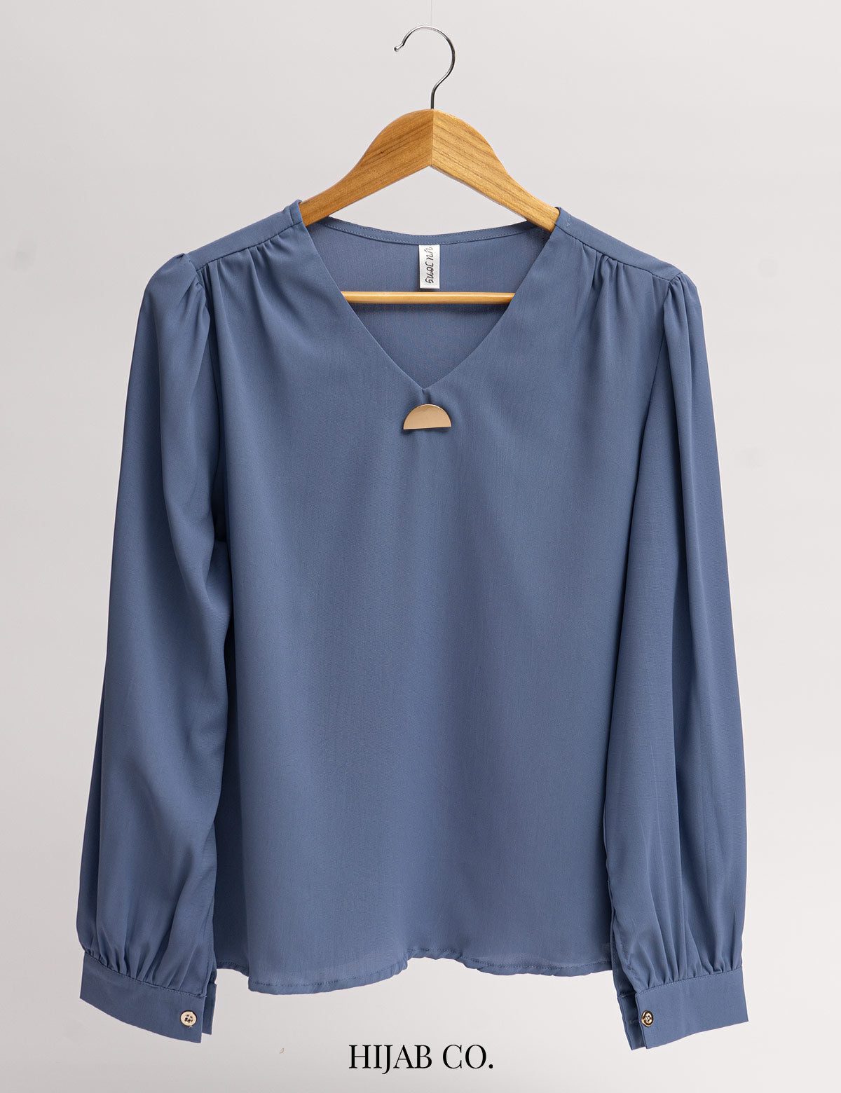 Open Neck Shirt - Blue