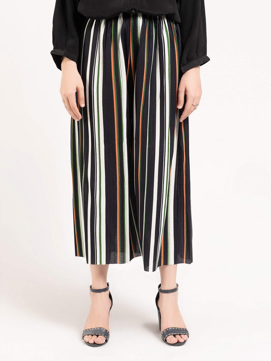 Striped Culotte Pants