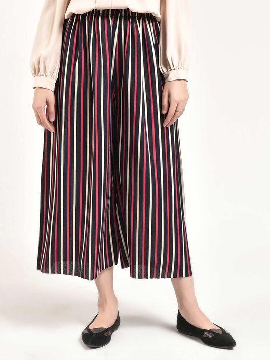 Striped Culotte Pants