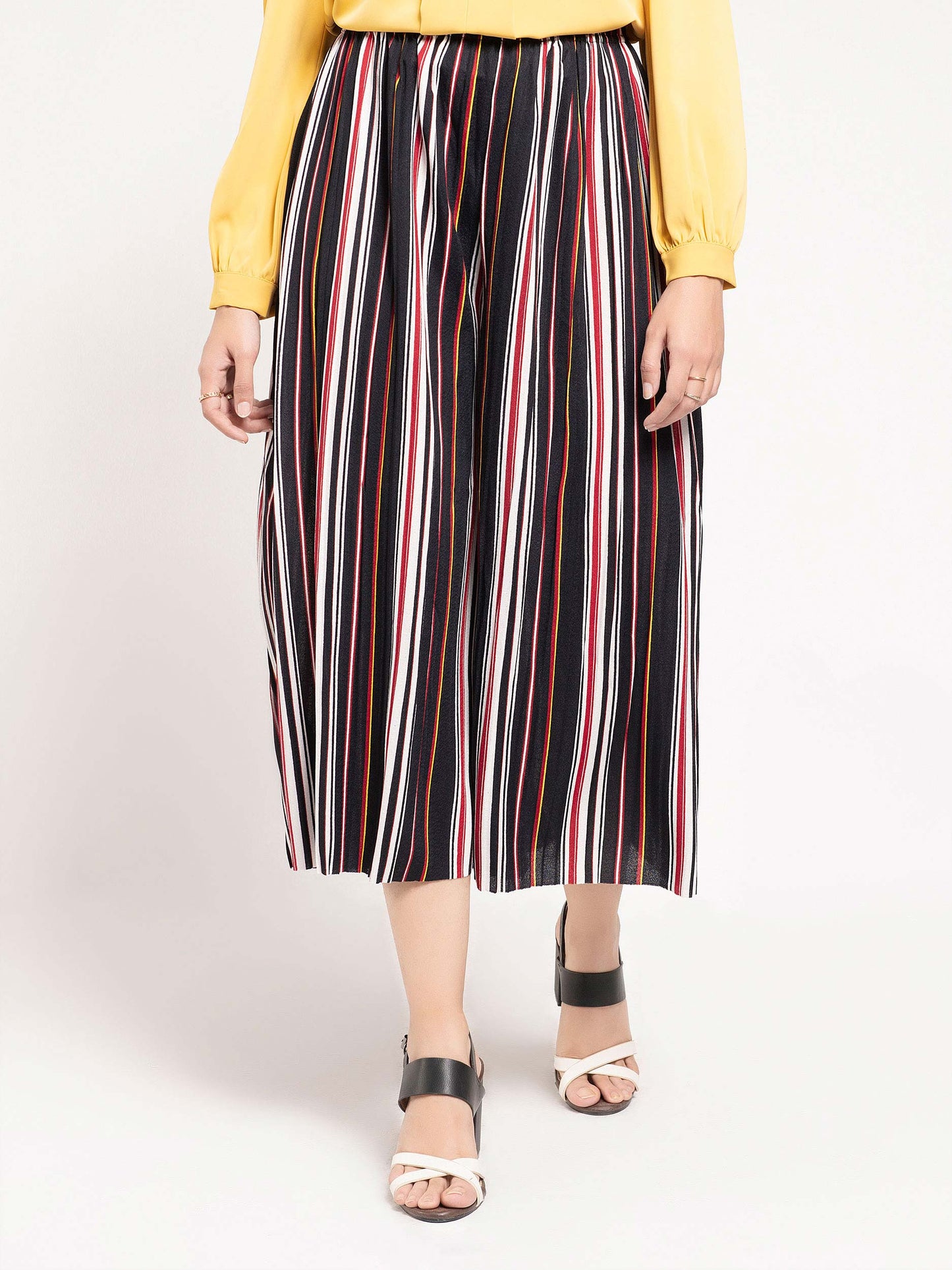 Striped Culotte Pants