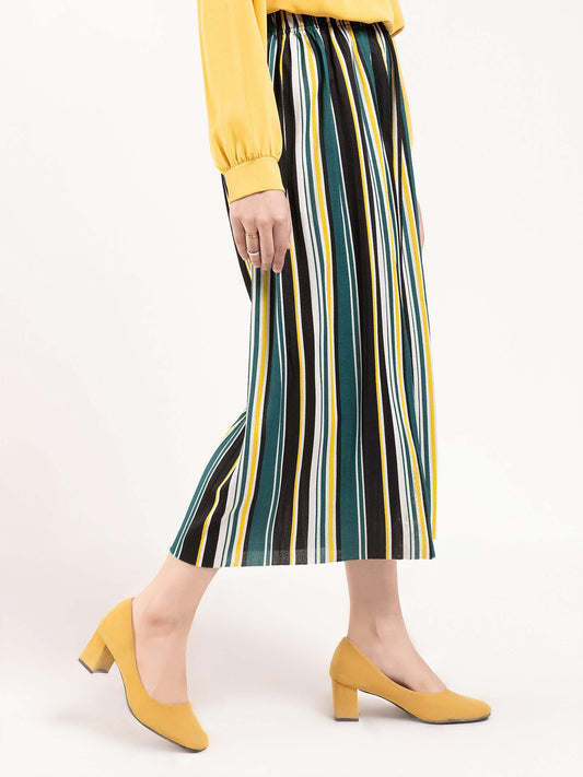 Striped Culotte Pants