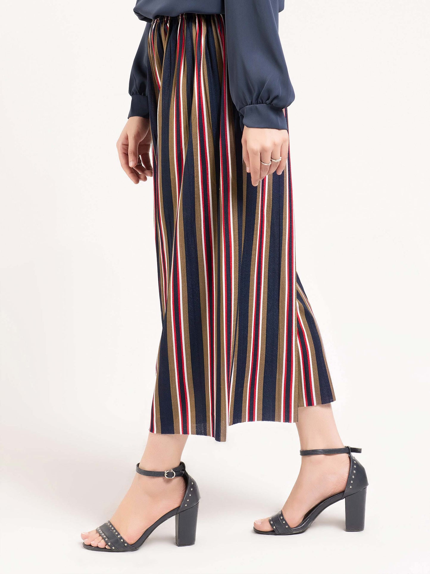 Striped Culotte Pants