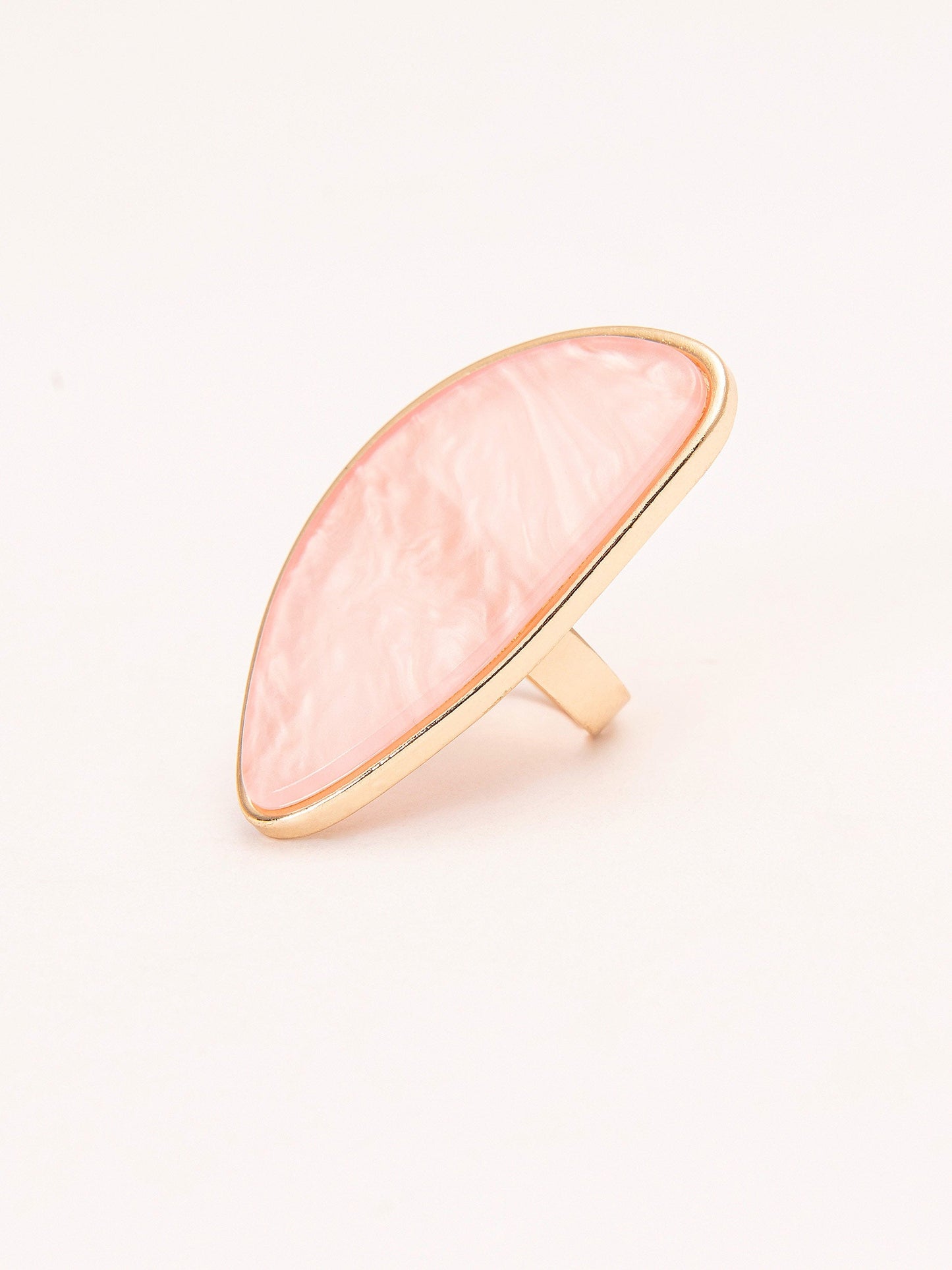 Stripe Oval-Shaped Ring