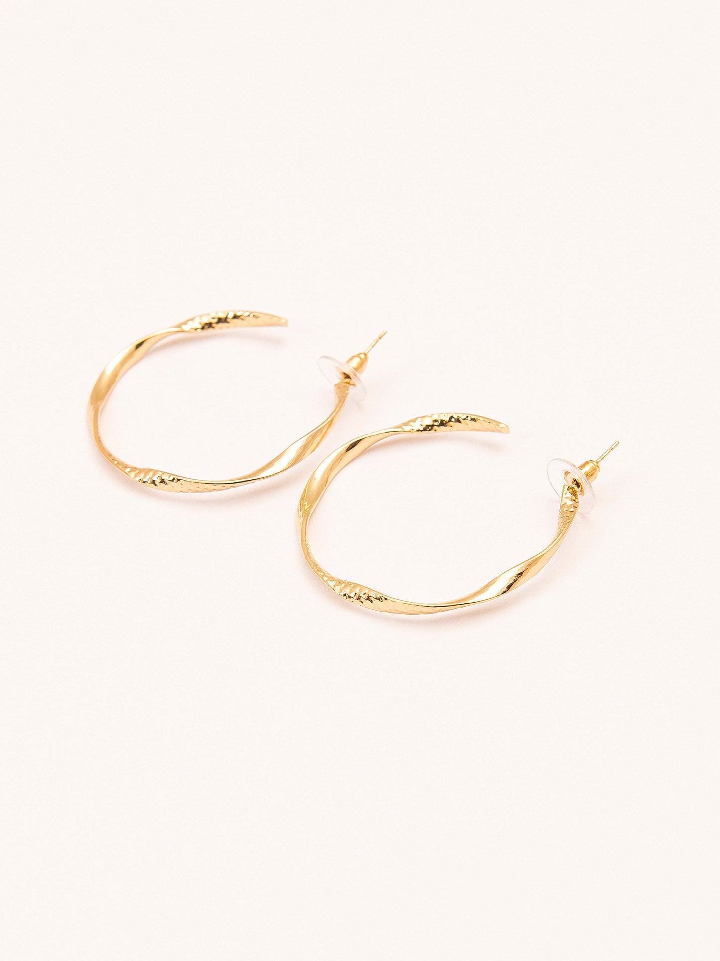 Twisted C-Hoop Earrings