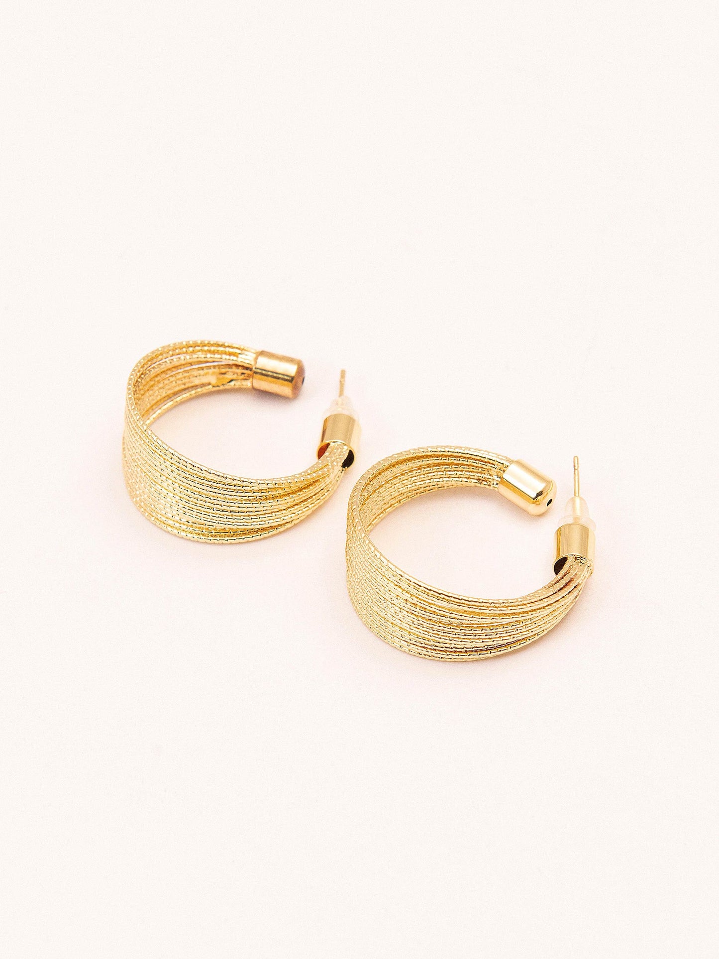 Stacked C-Hoop Earrings