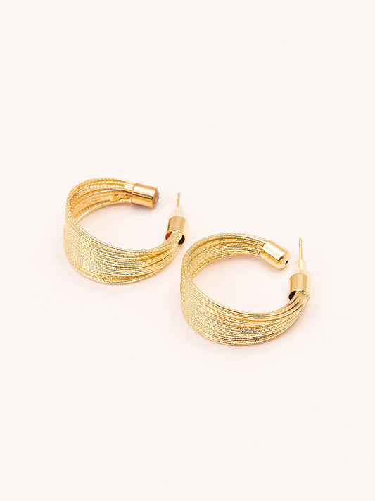 Stacked C-Hoop Earrings