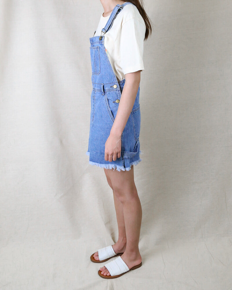 Belle of the Playground Denim Bib Overall Dress