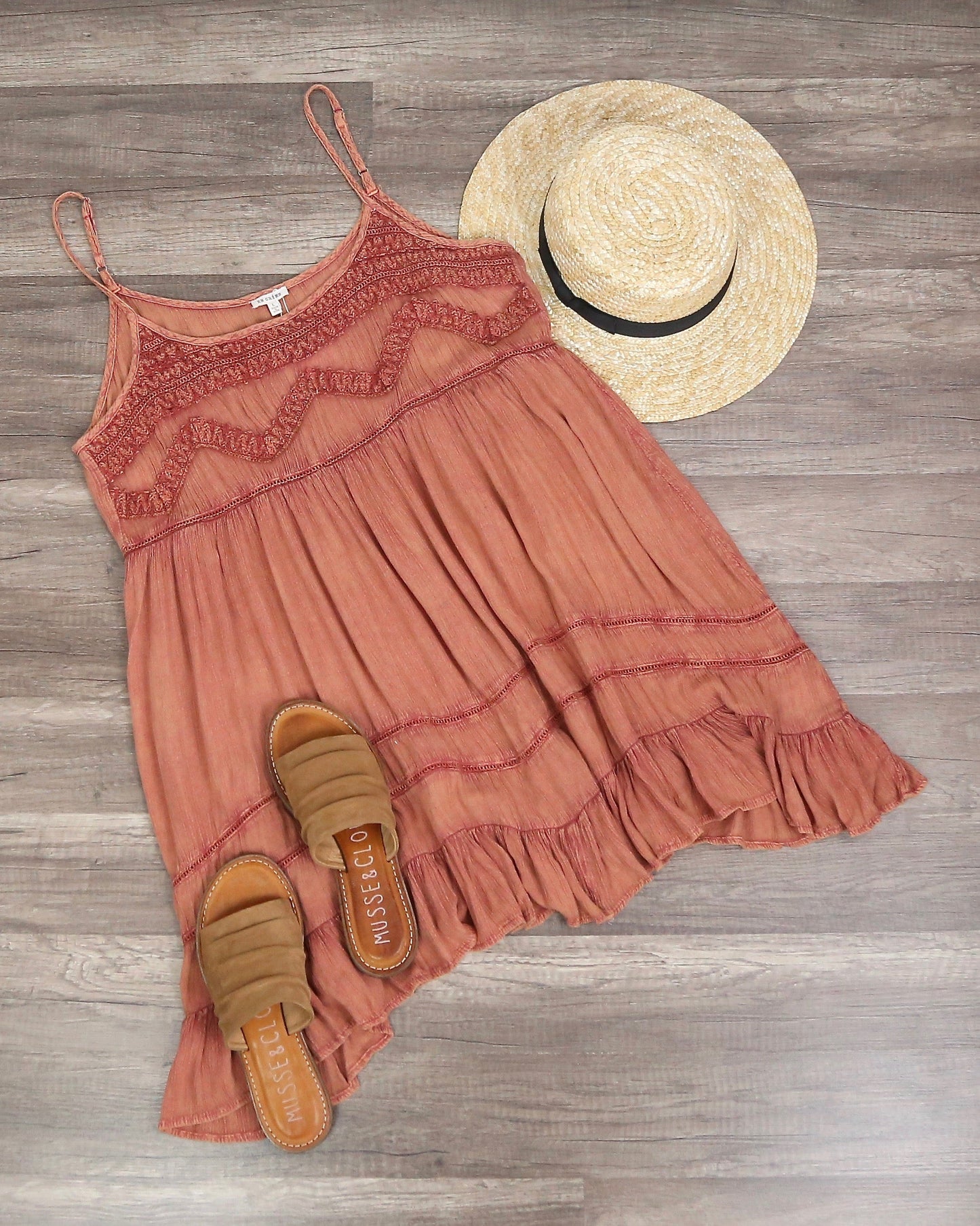 Tie Dye For Mini Dress in Bohemian Salmon