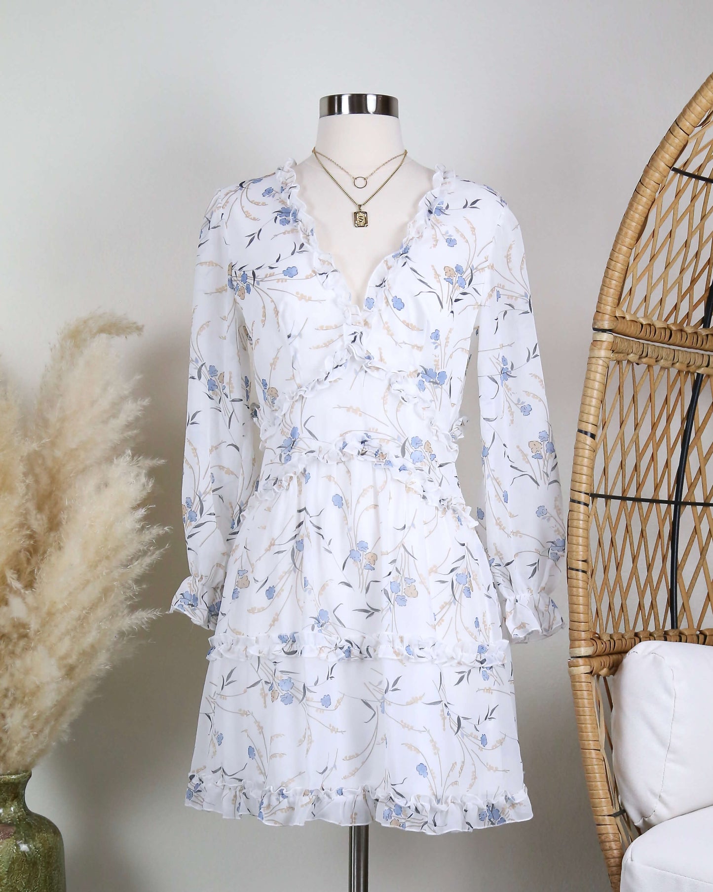 Love Struck Ruffle Floral Dress in More Colors
