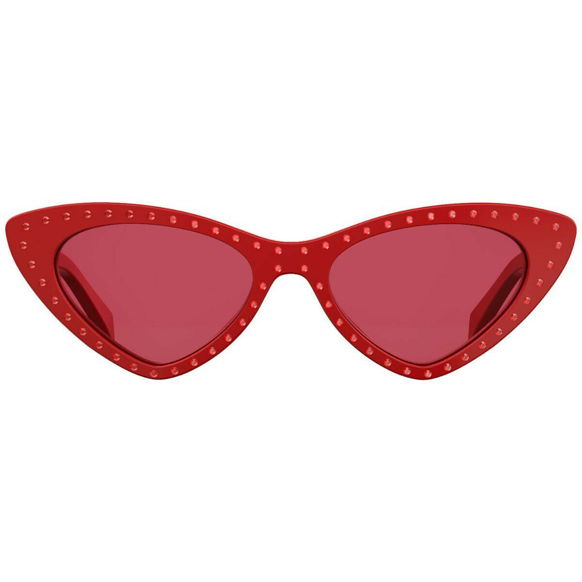 Moschino Cat Eye Red Ladies 52mm Sunglasses