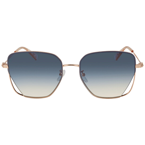 Moschino Ladies Gold Tone Rectangular Sunglasses