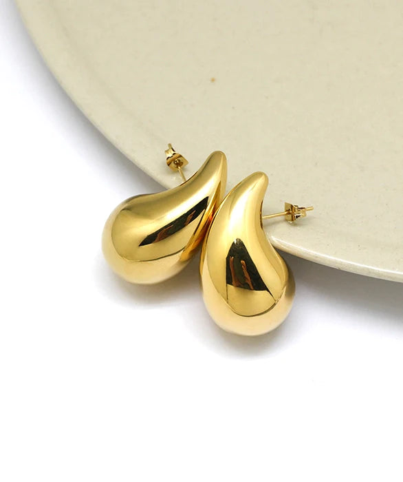 Teardrop Earrings Gold Fashion