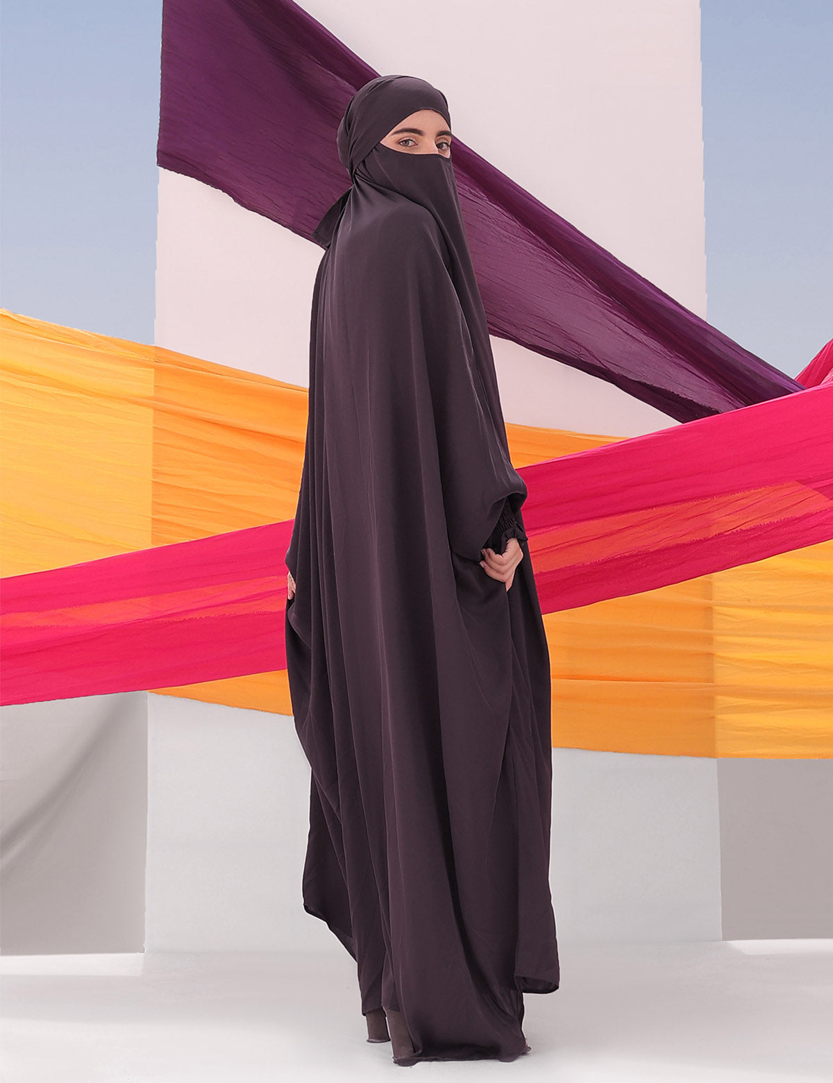 Plain Jilbab - Plum
