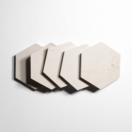 Crema 5" Hexagon Tile