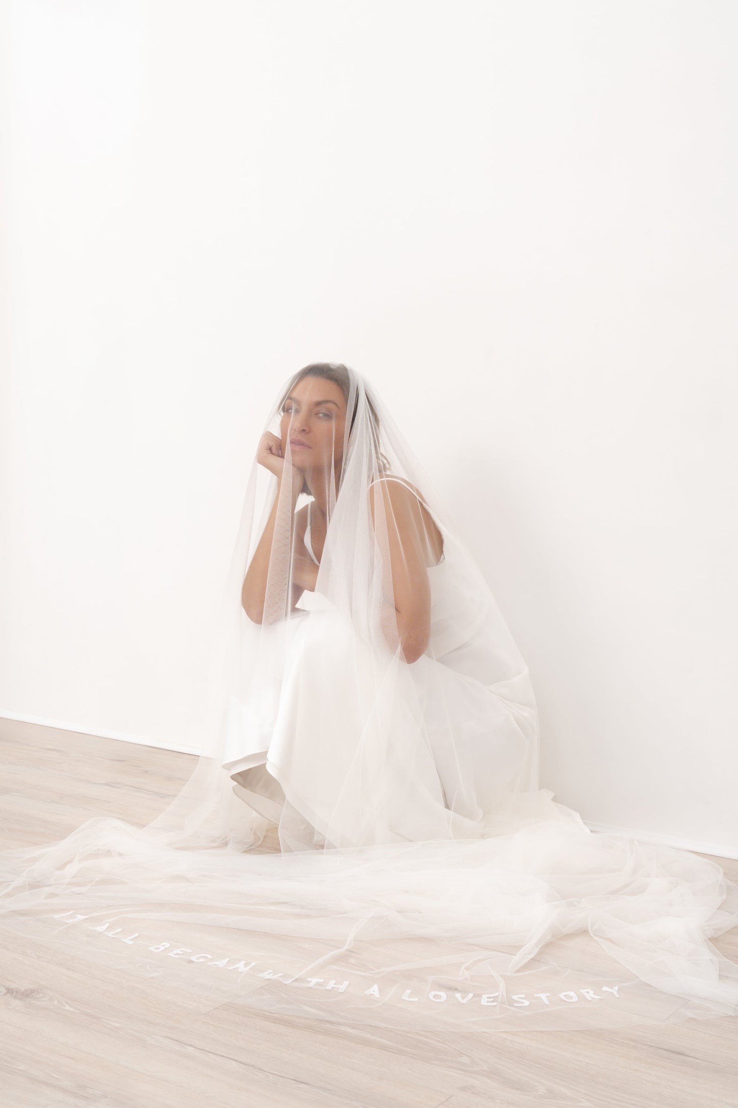 It All Began with a Love Story Veil