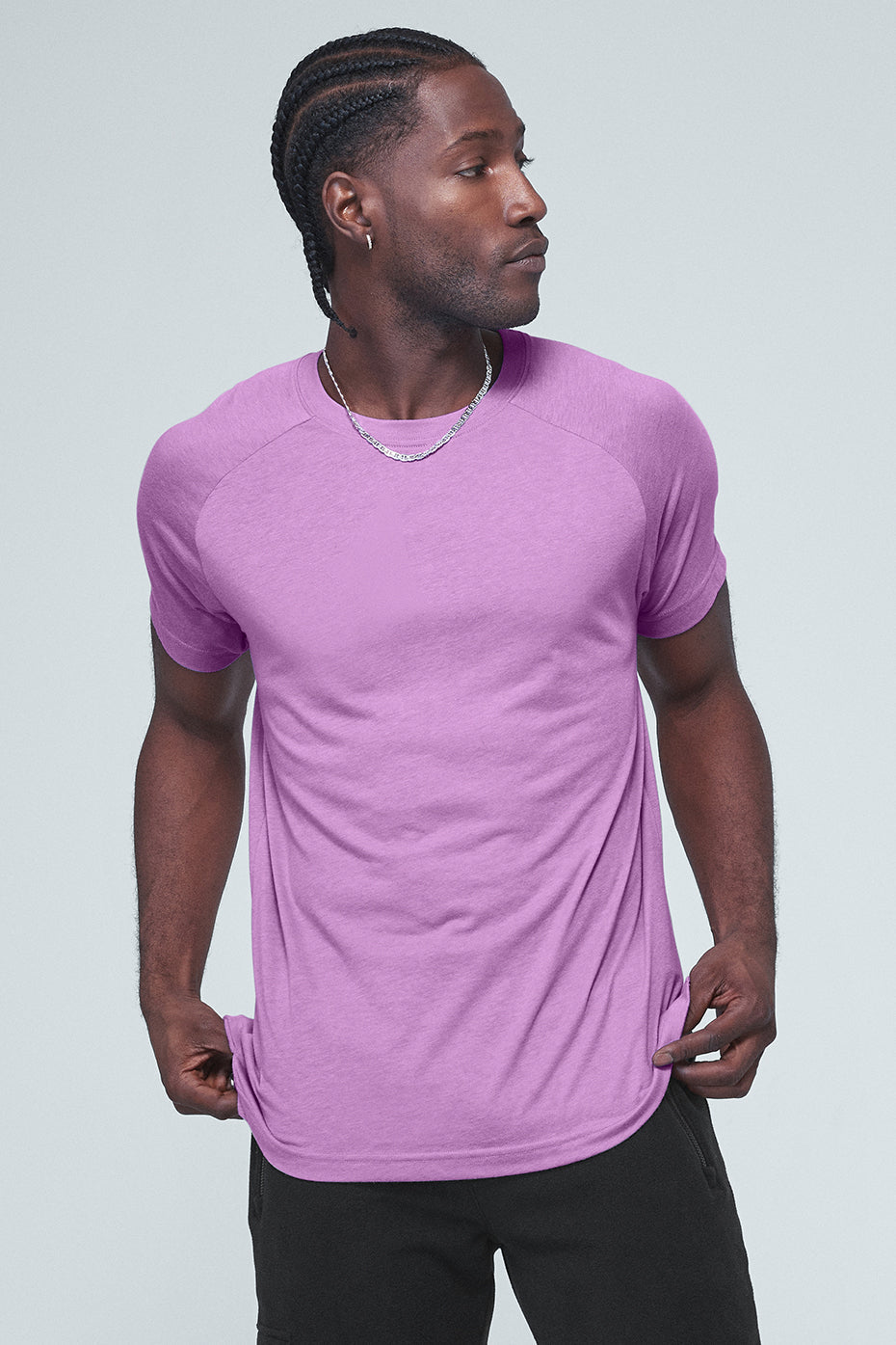 The Triumph Crew Neck Tee - Bright Orchid