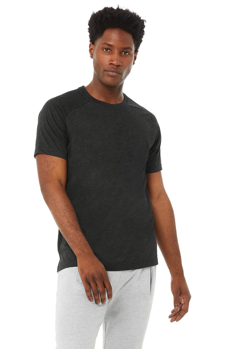 The Triumph Crew Neck Tee - Black Heather