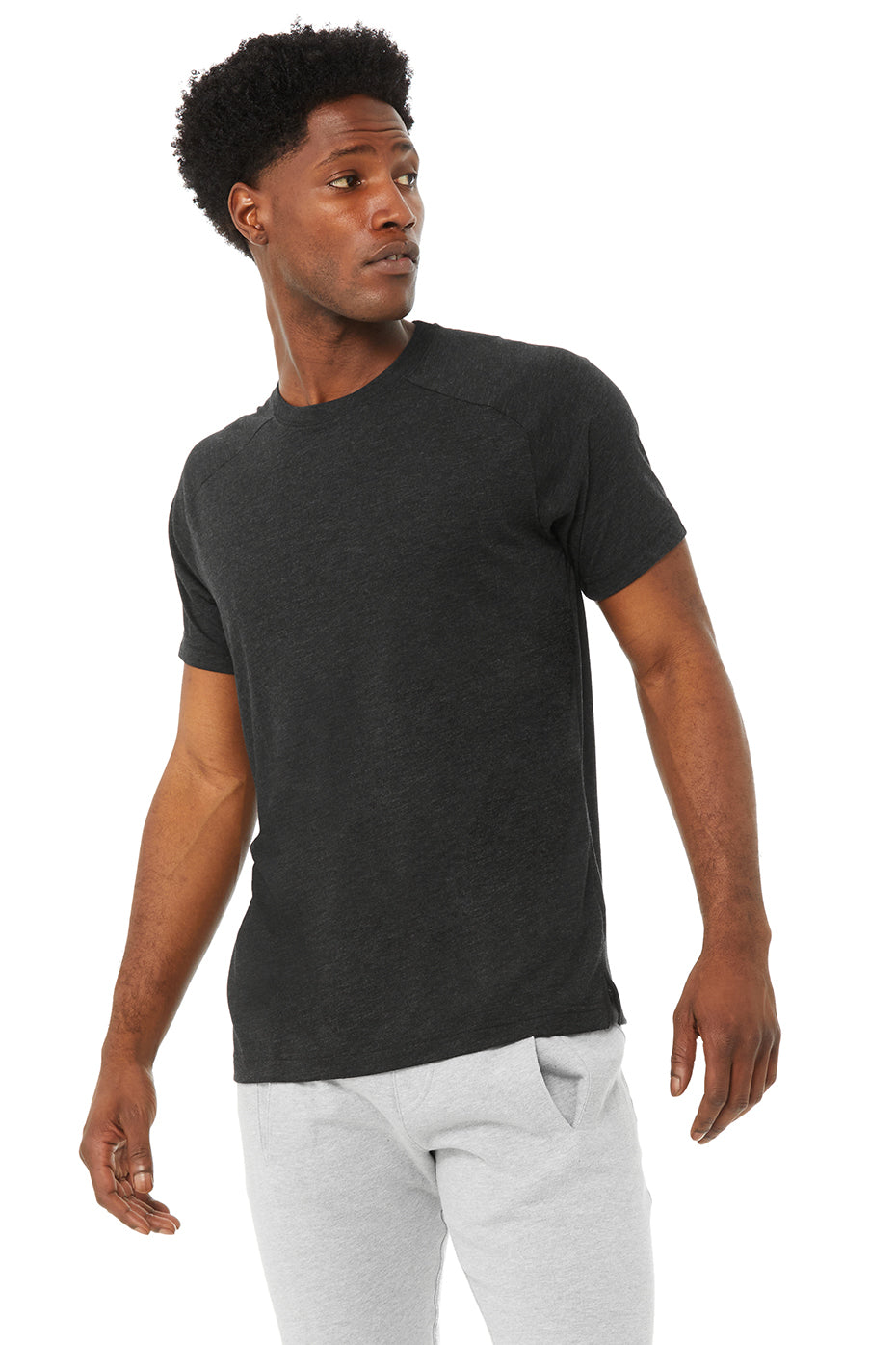 The Triumph Crew Neck Tee - Black Heather