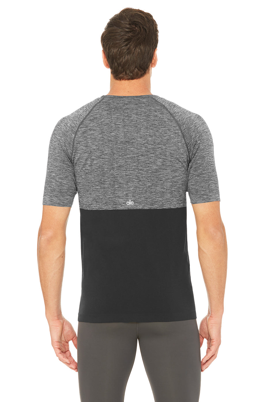 Energy Short Sleeve Crew - Black/Charcoal Heather