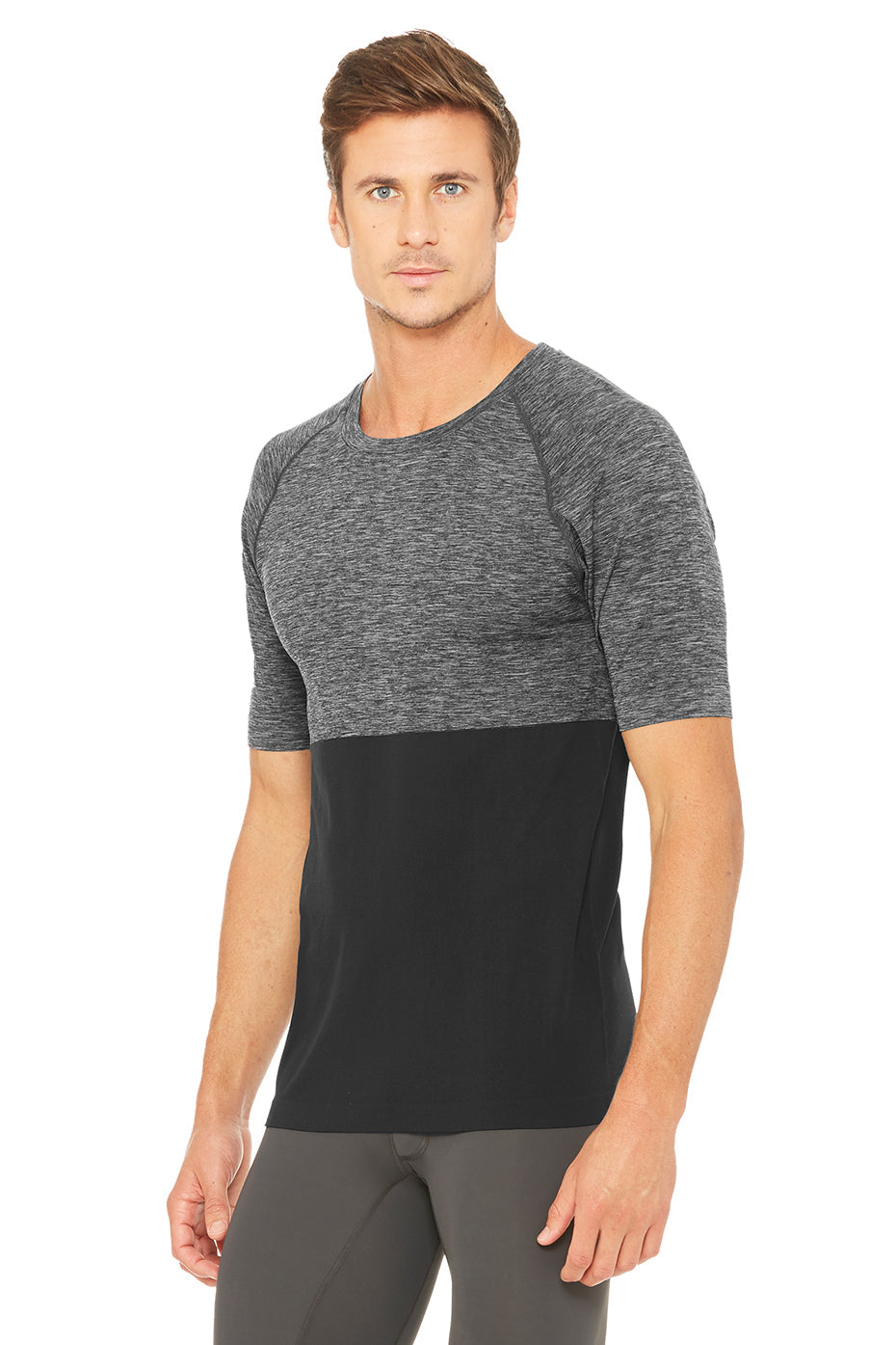 Energy Short Sleeve Crew - Black/Graphite Heather