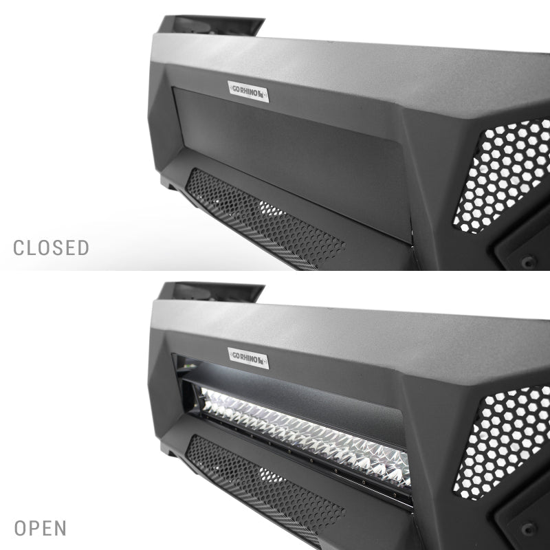 Go Rhino 16-21 Tacoma Element Front Bumper w/ Power Actuated Hide-away Light Bar Mount Tex Black (gor343891T)