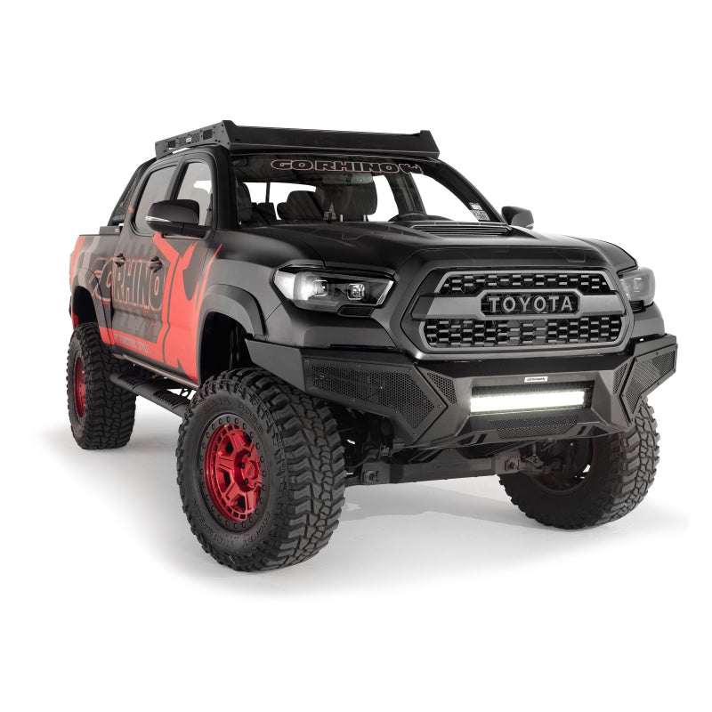 Go Rhino 16-21 Tacoma Element Front Bumper w/ Power Actuated Hide-away Light Bar Mount Tex Black (gor343891T)
