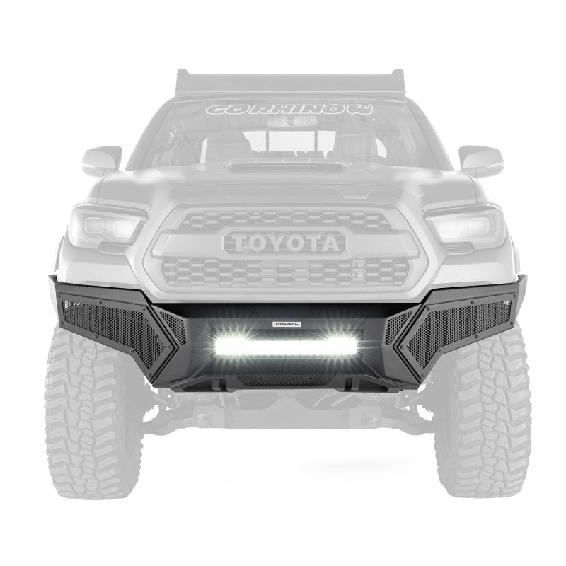Go Rhino 16-21 Tacoma Element Front Bumper w/ Power Actuated Hide-away Light Bar Mount Tex Black (gor343891T)