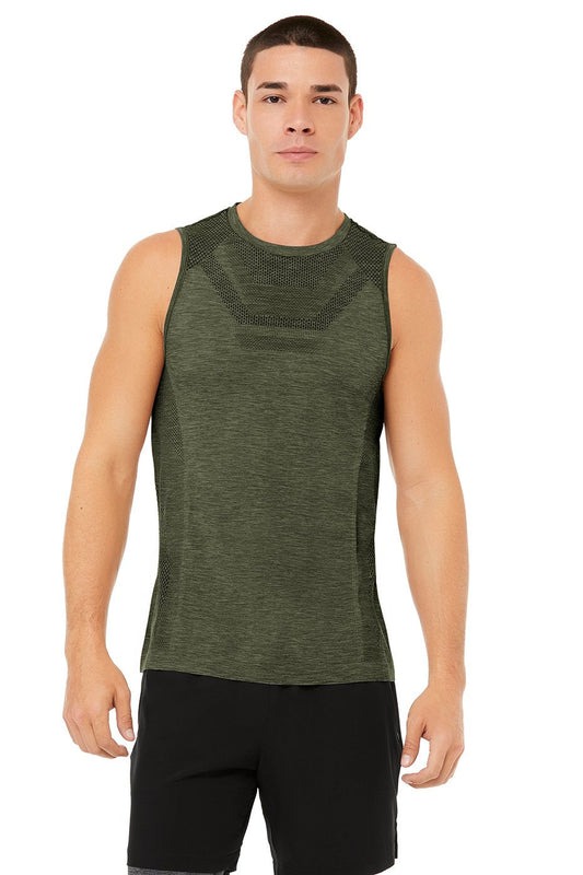 Amplify Seamless Muscle Tank - Hunter Heather