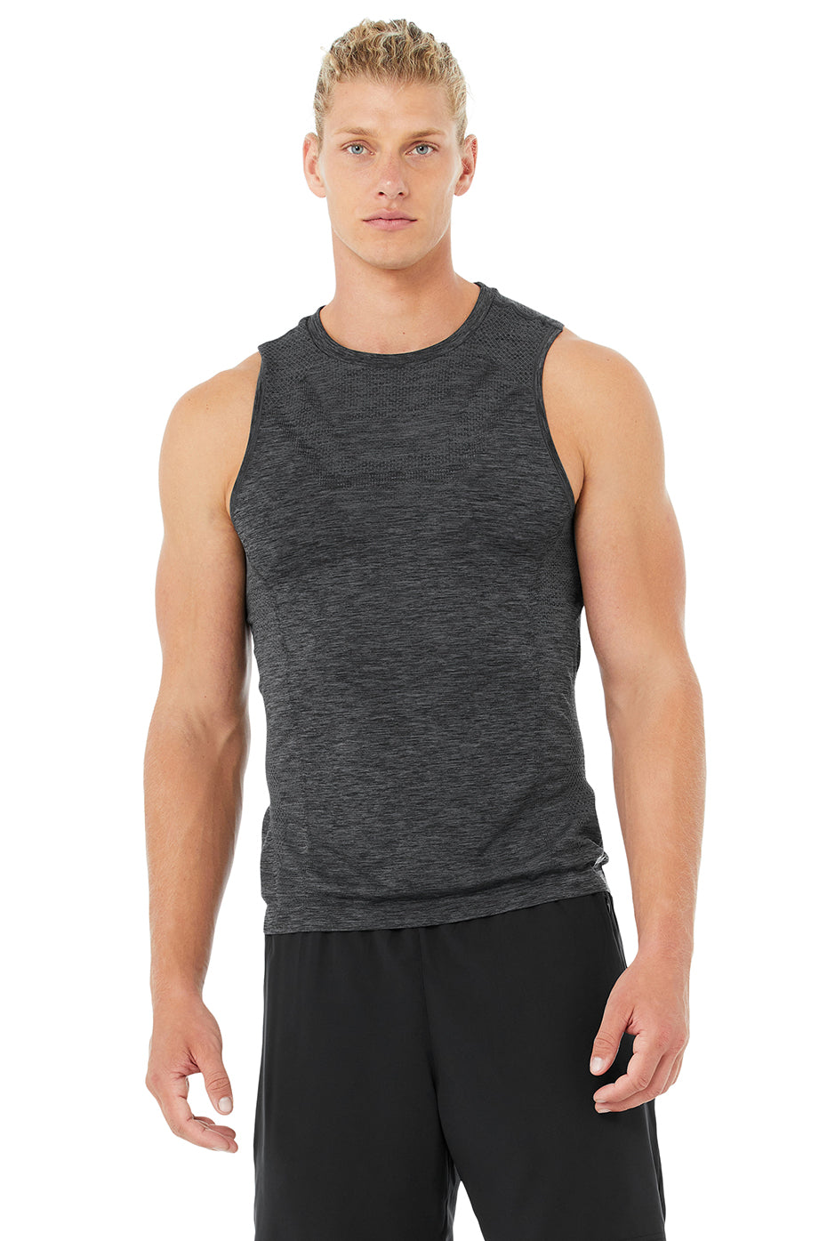 Amplify Seamless Muscle Tank - Black Heather