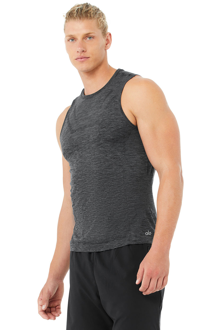 Amplify Seamless Muscle Tank - Black Heather