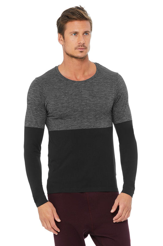 Energy Long Sleeve Crew - Black/Charcoal Heather