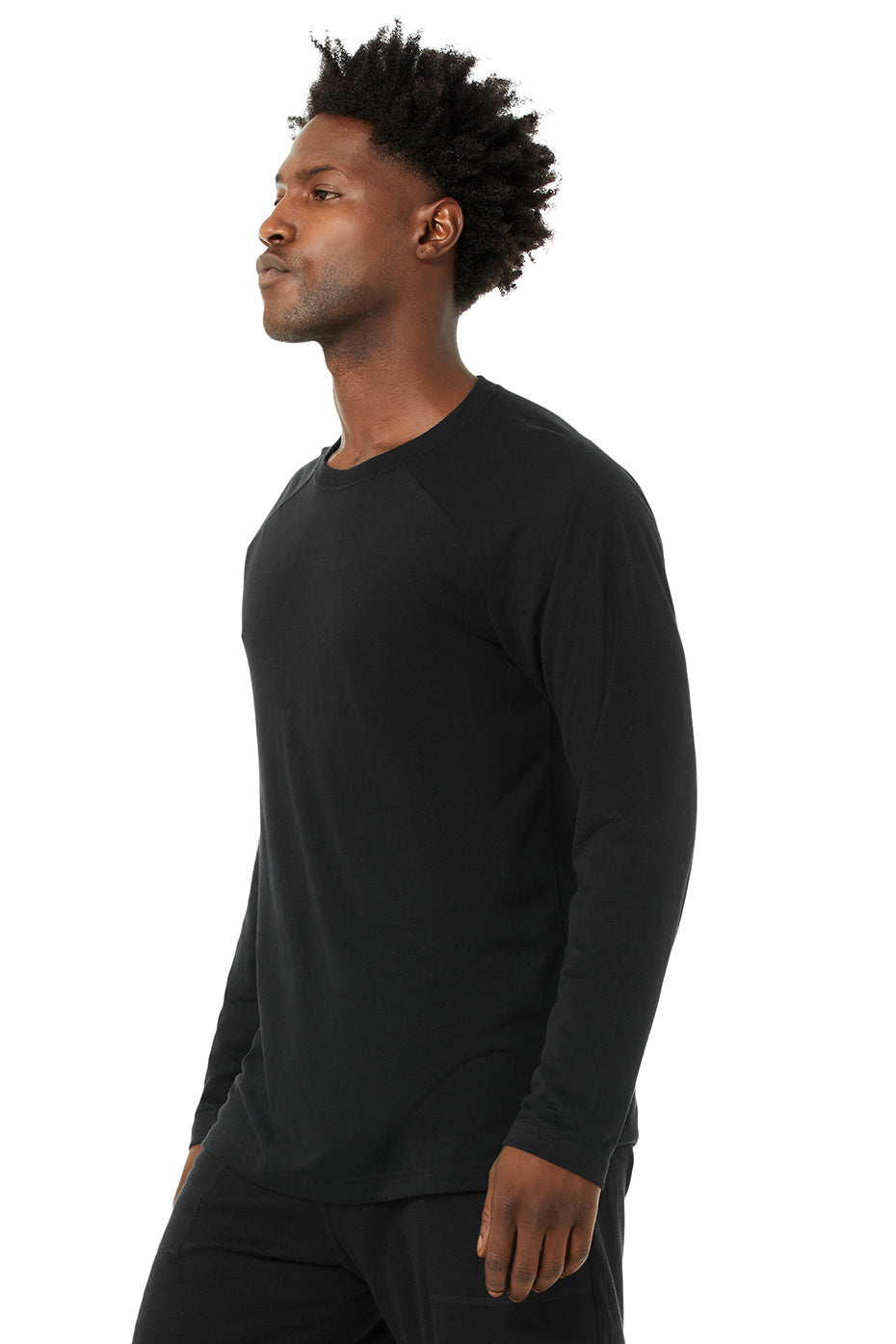 Triumph Long Sleeve Tee - Solid Black Triblend