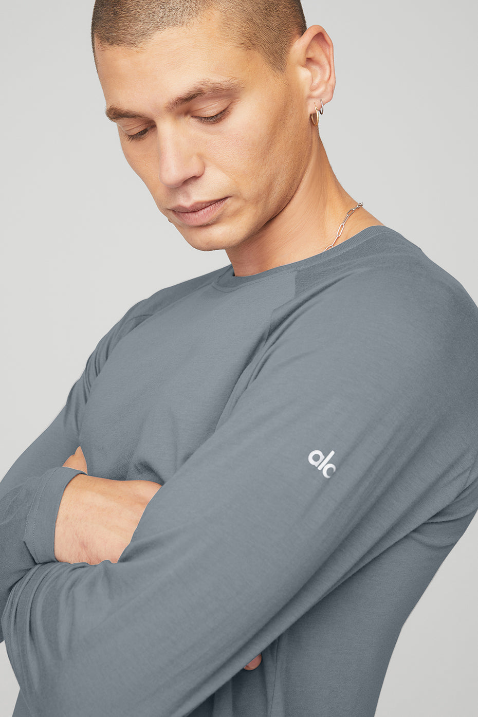 Triumph Long Sleeve Tee - Steel Blue