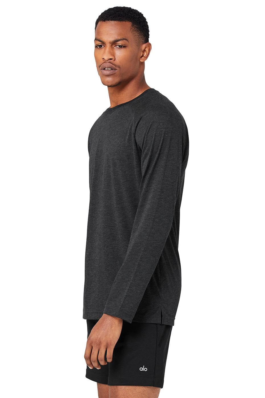 Triumph Long Sleeve Tee - Black Heather
