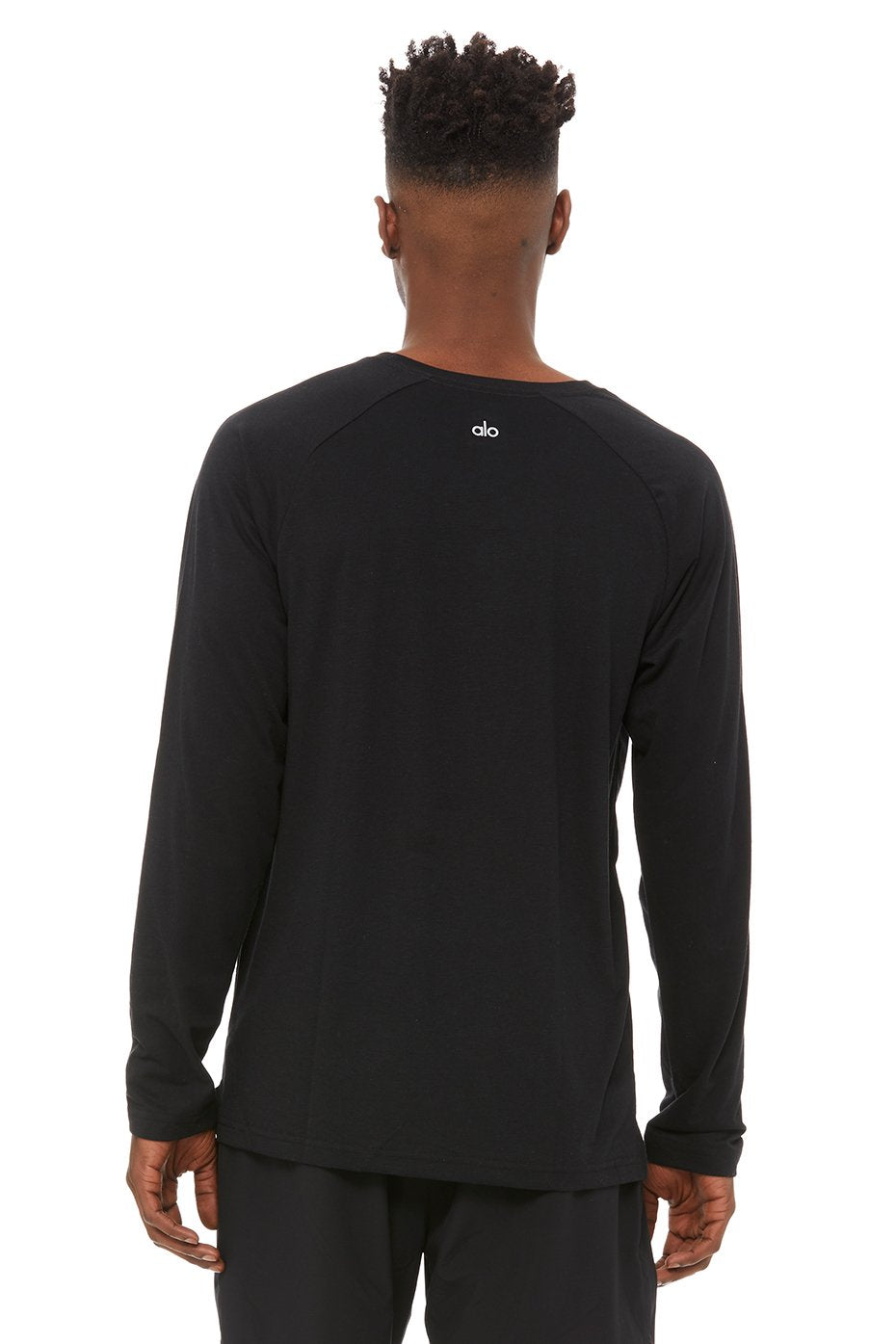 Triumph V-Neck Raglan Long Sleeve - Solid Black Triblend