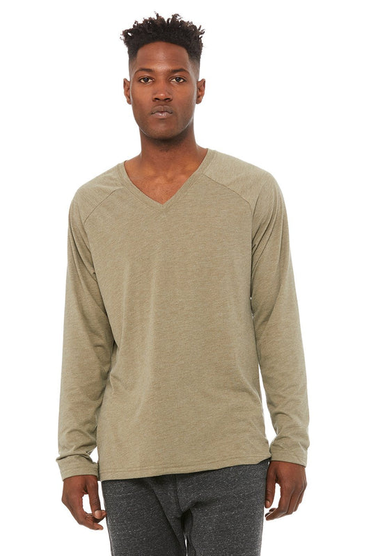 Triumph V-Neck Raglan Long Sleeve - Olive Triblend