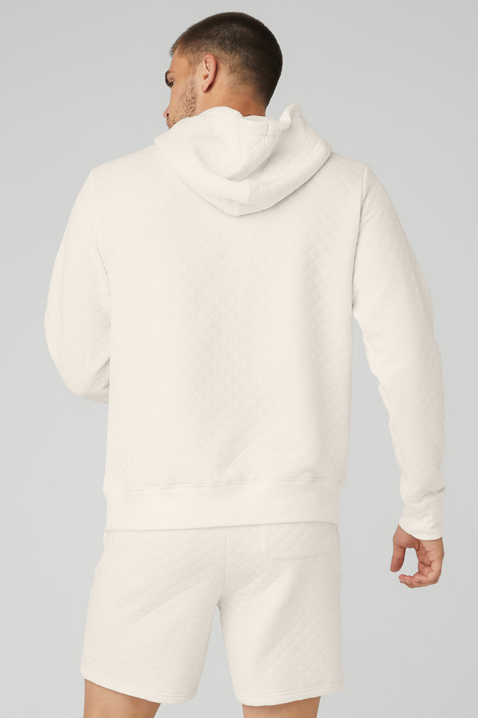 Quilted Stadium Hoodie - Ivory