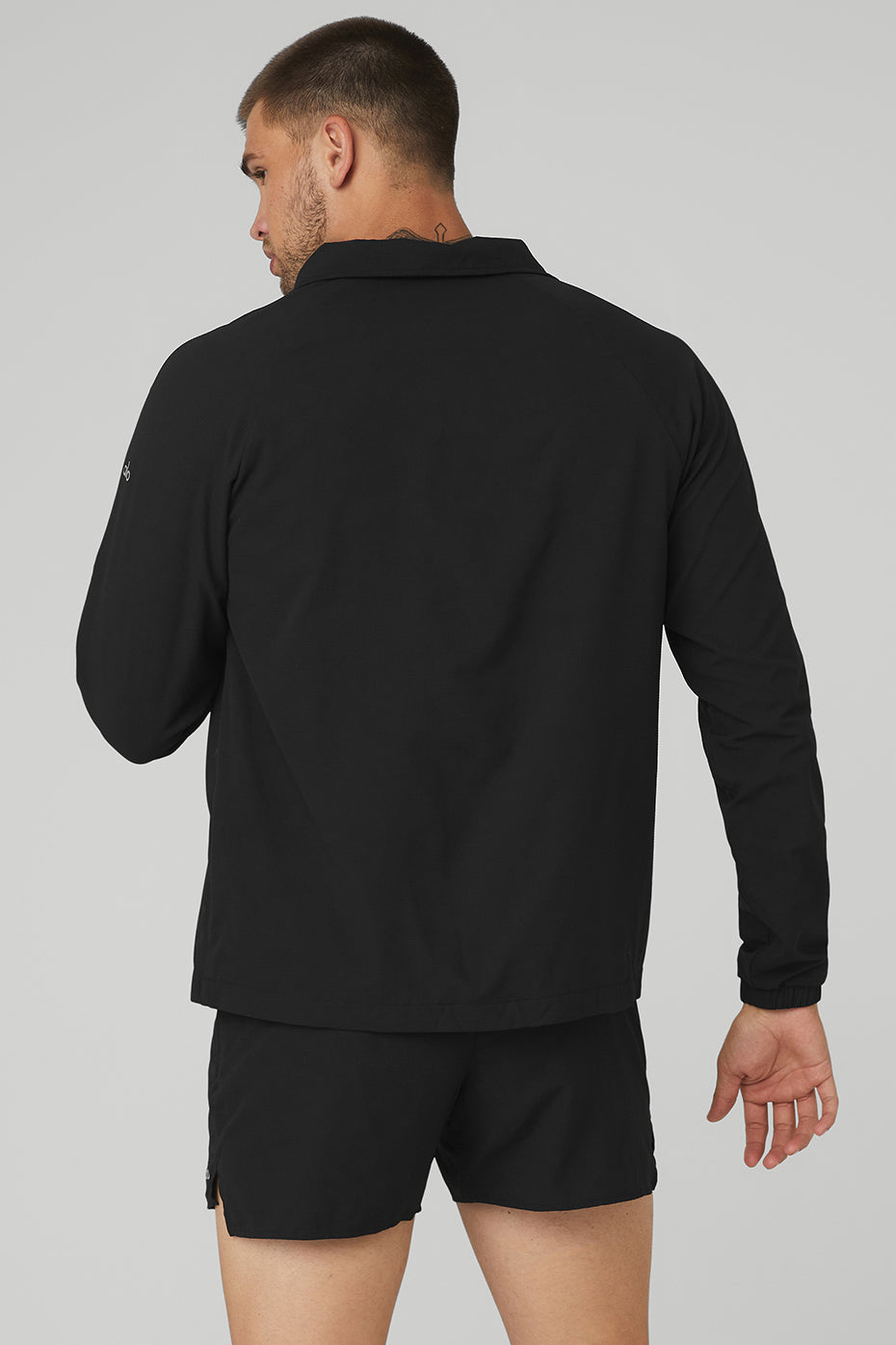 Ripstop 1/4 Zip On-Set Jacket - Black