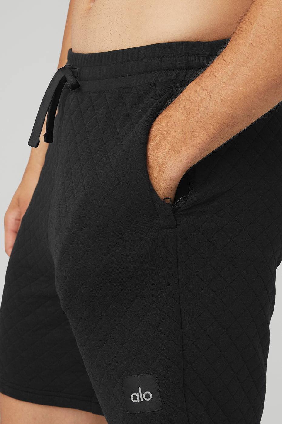 Quilted Stadium Short - Black