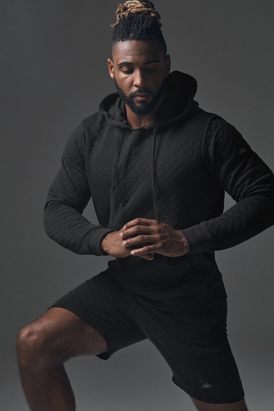 Quilted Stadium Short - Black