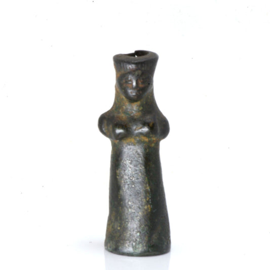 A Western Asiatic Bronze Goddess Finial, ca. 1200 - 800 BCE