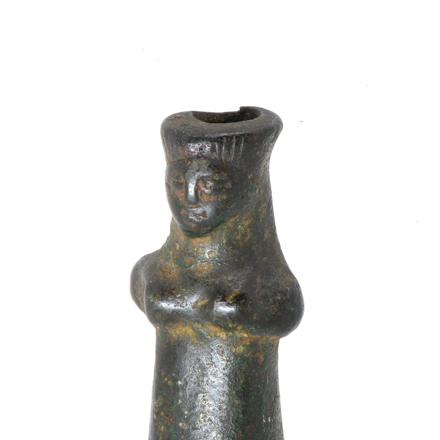 A Western Asiatic Bronze Goddess Finial, ca. 1200 - 800 BCE